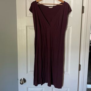 Sweet Skins Hemp Spring Day Dress - Dark Plum, XL